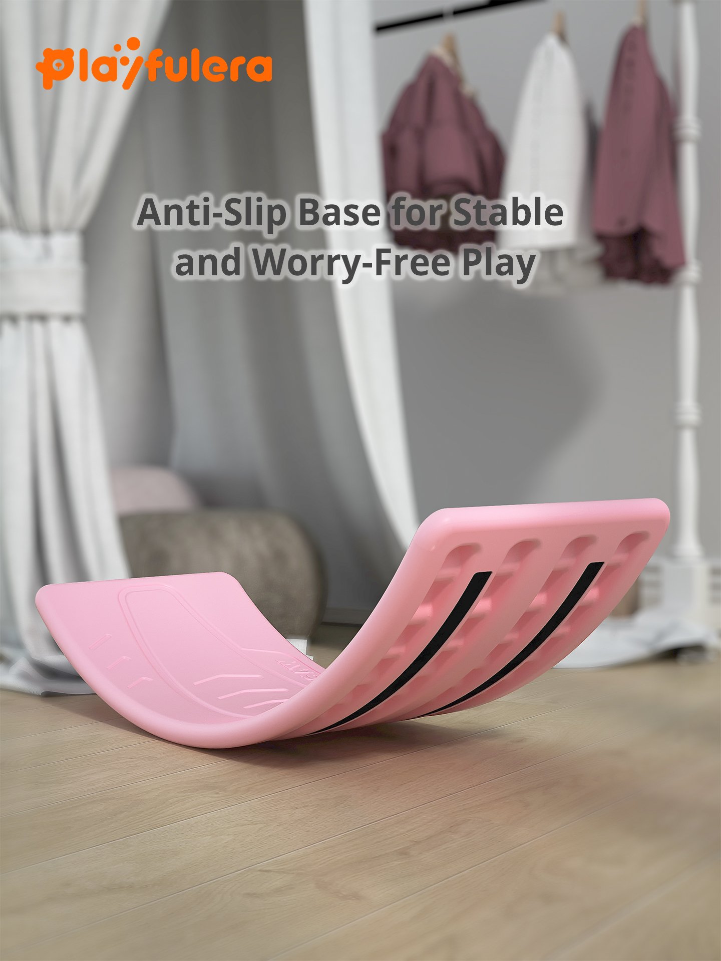 Kids Single-Person Seesaw with Surfing Prints - 7 Colors, Open-Ended Toy (Table/Balance Beam/Yoga Board) - Image 3