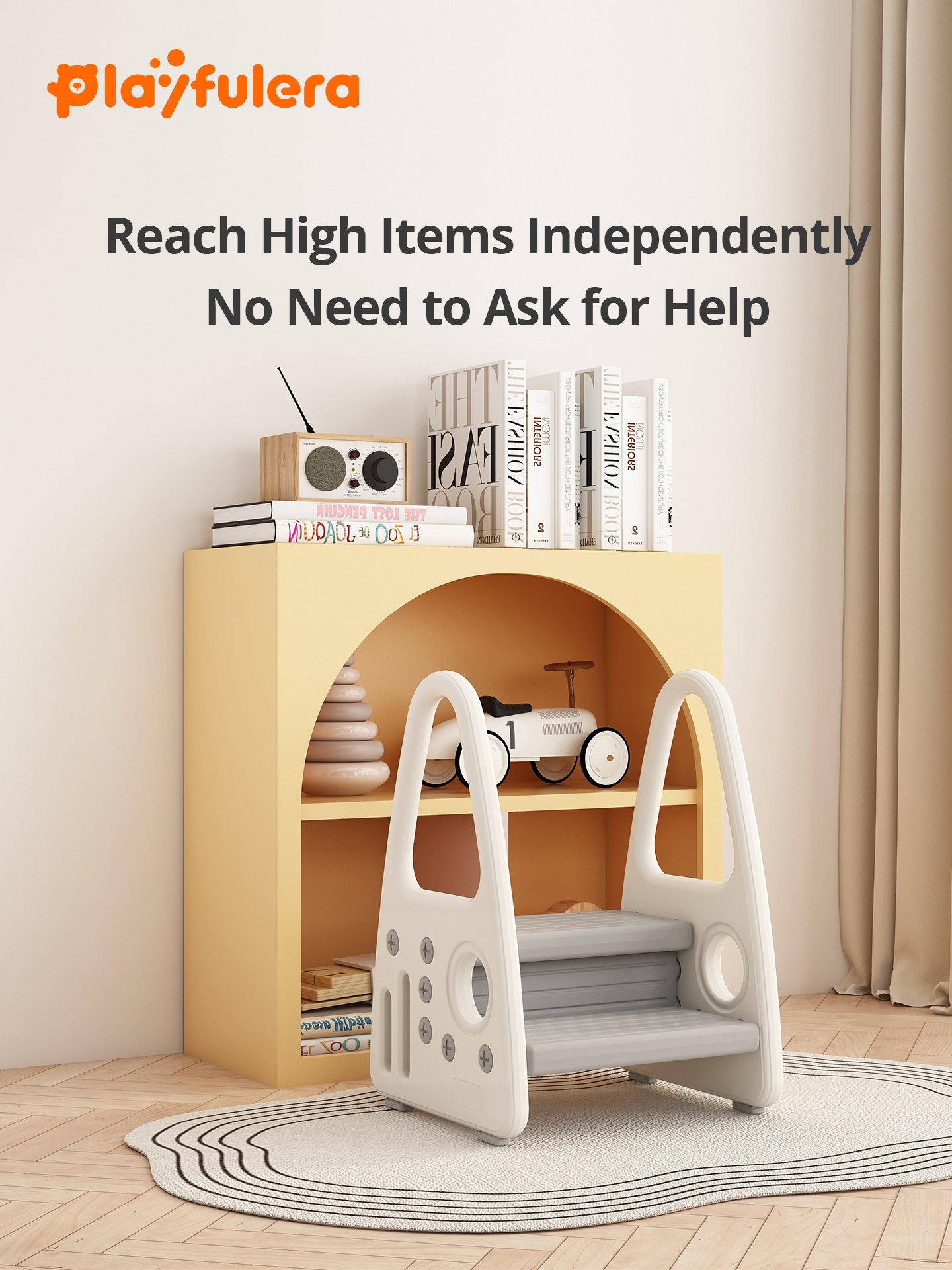 Kids Step Stool Ladder for Ages 1-6, 3 Colors (Green/Pink/Gray) – Bathroom & Kitchen Use - Image 3