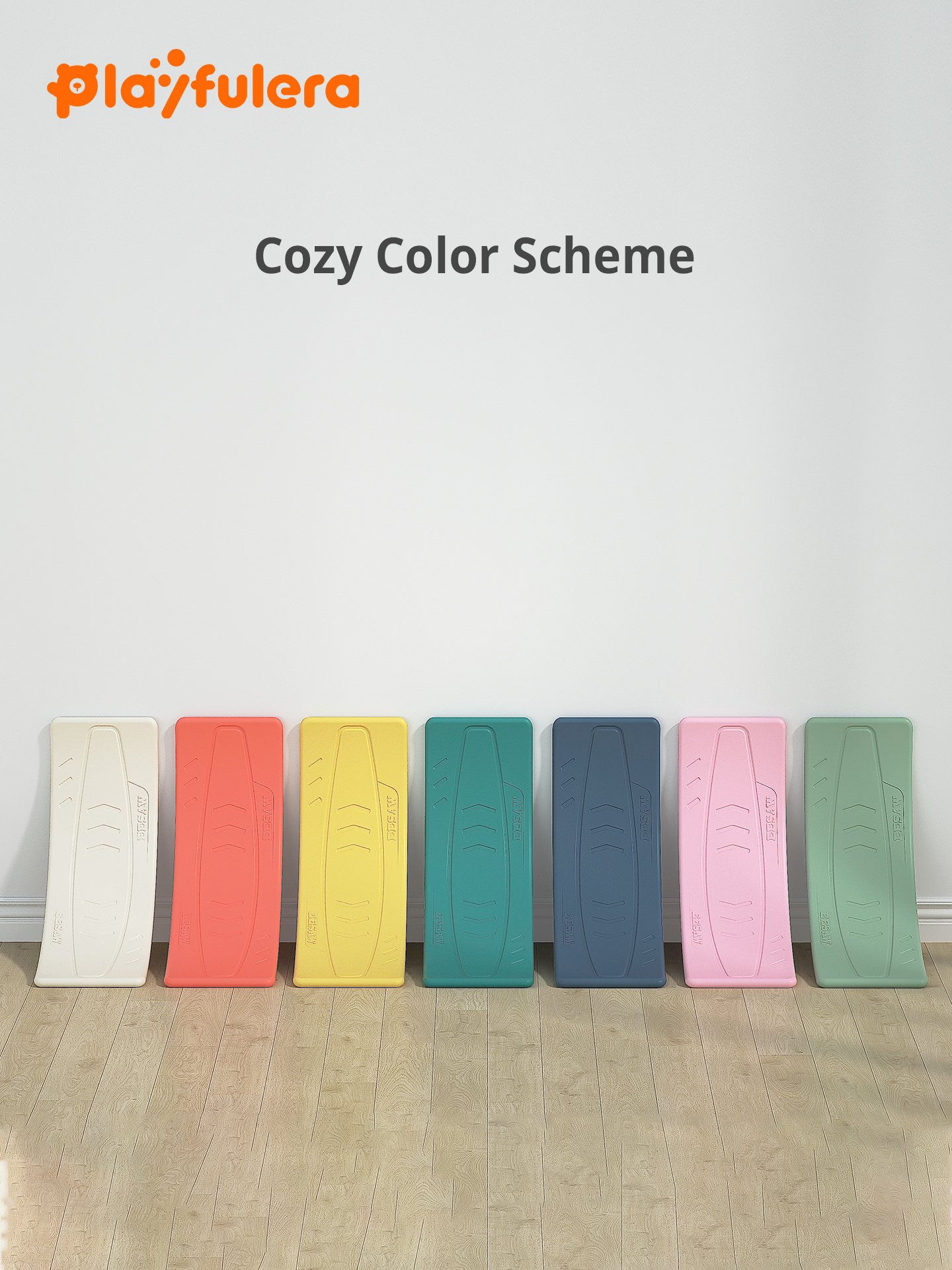 Kids Single-Person Seesaw with Surfing Prints - 7 Colors, Open-Ended Toy (Table/Balance Beam/Yoga Board) - Image 4