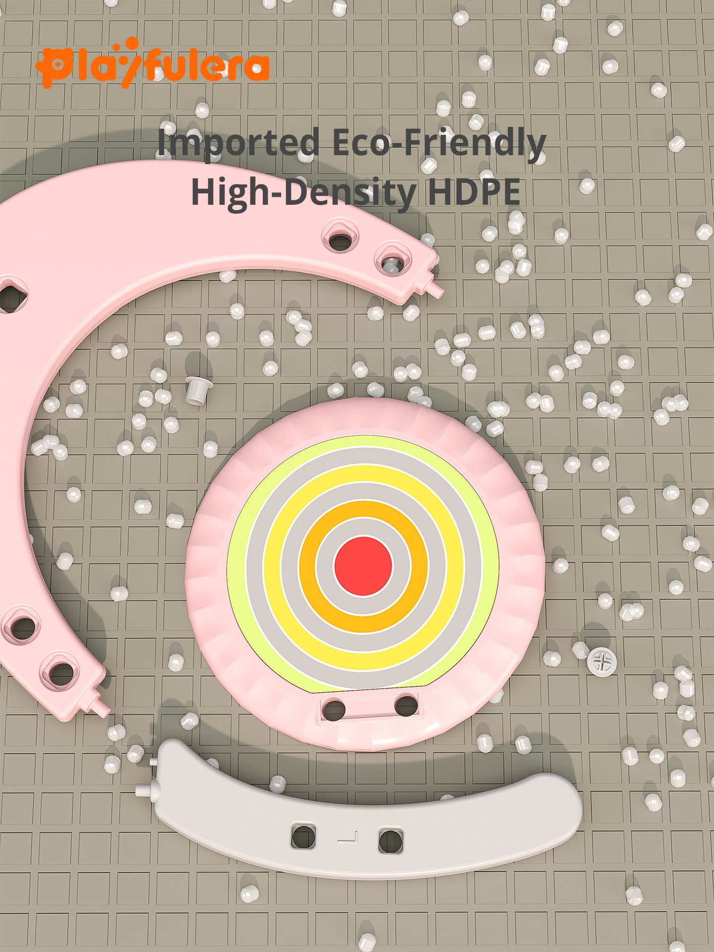 Kids Cactus Indoor Basketball Hoop - 6-in-1 (Basketball/Soccer/Dart/Archery), 8 Height Settings, 1-6 Years, Sturdy Anti-Tip Panels - Image 5