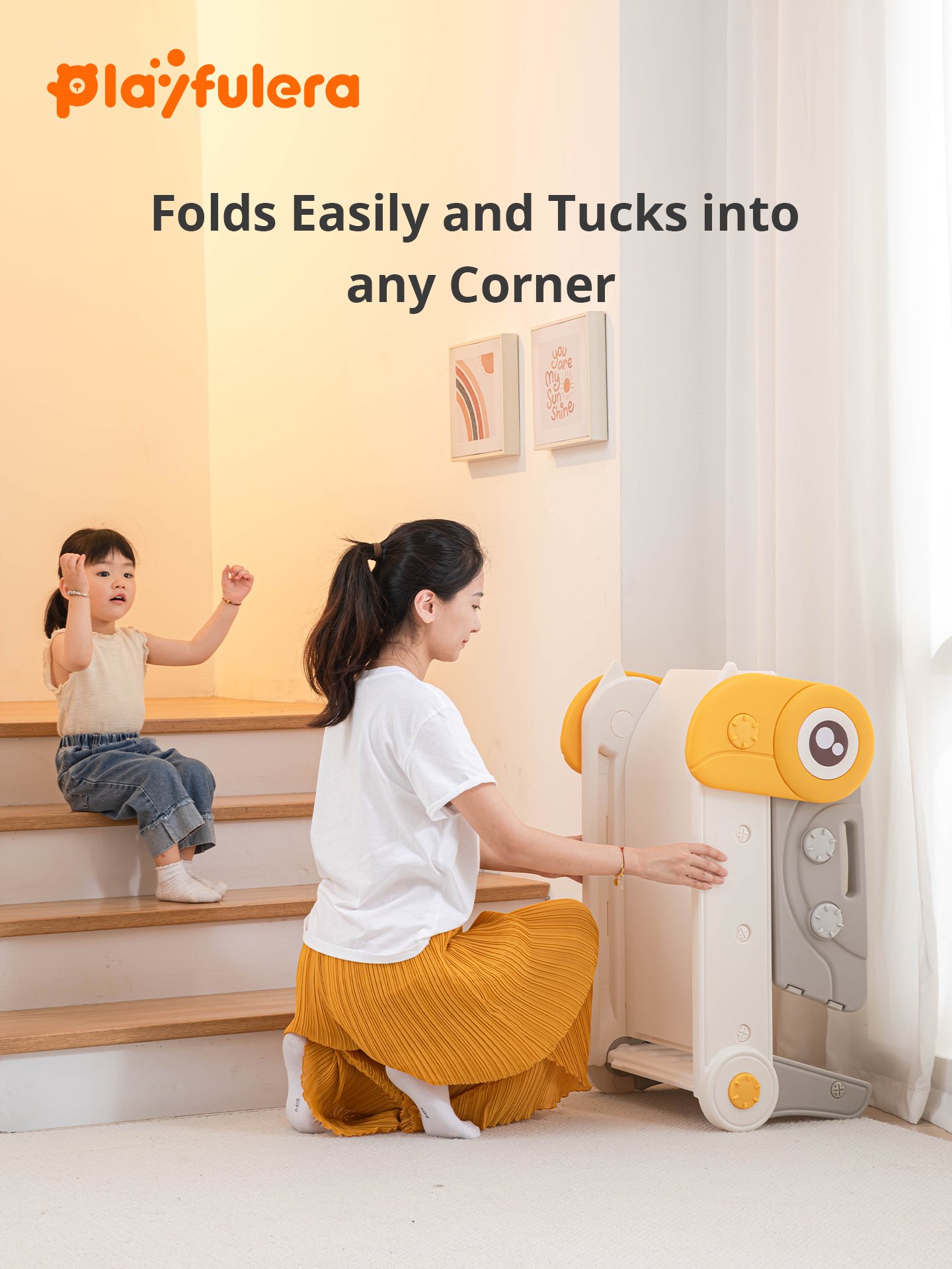 Toucan-Shaped Kids Indoor Slide for Ages 1-6 - Foldable Easy Storage - Image 3