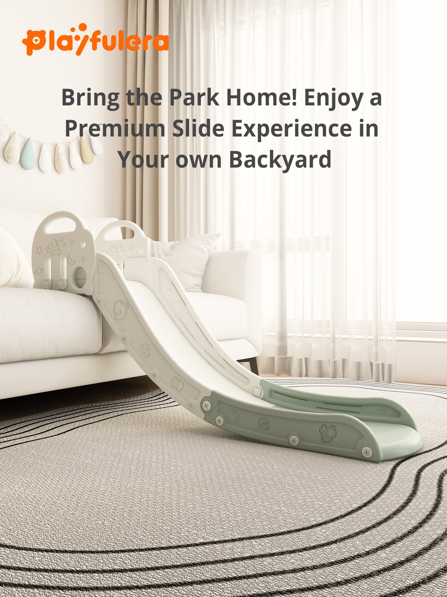 Jumbo Elephant Easy-Climb Kids Slide for Indoor Play - Image 2