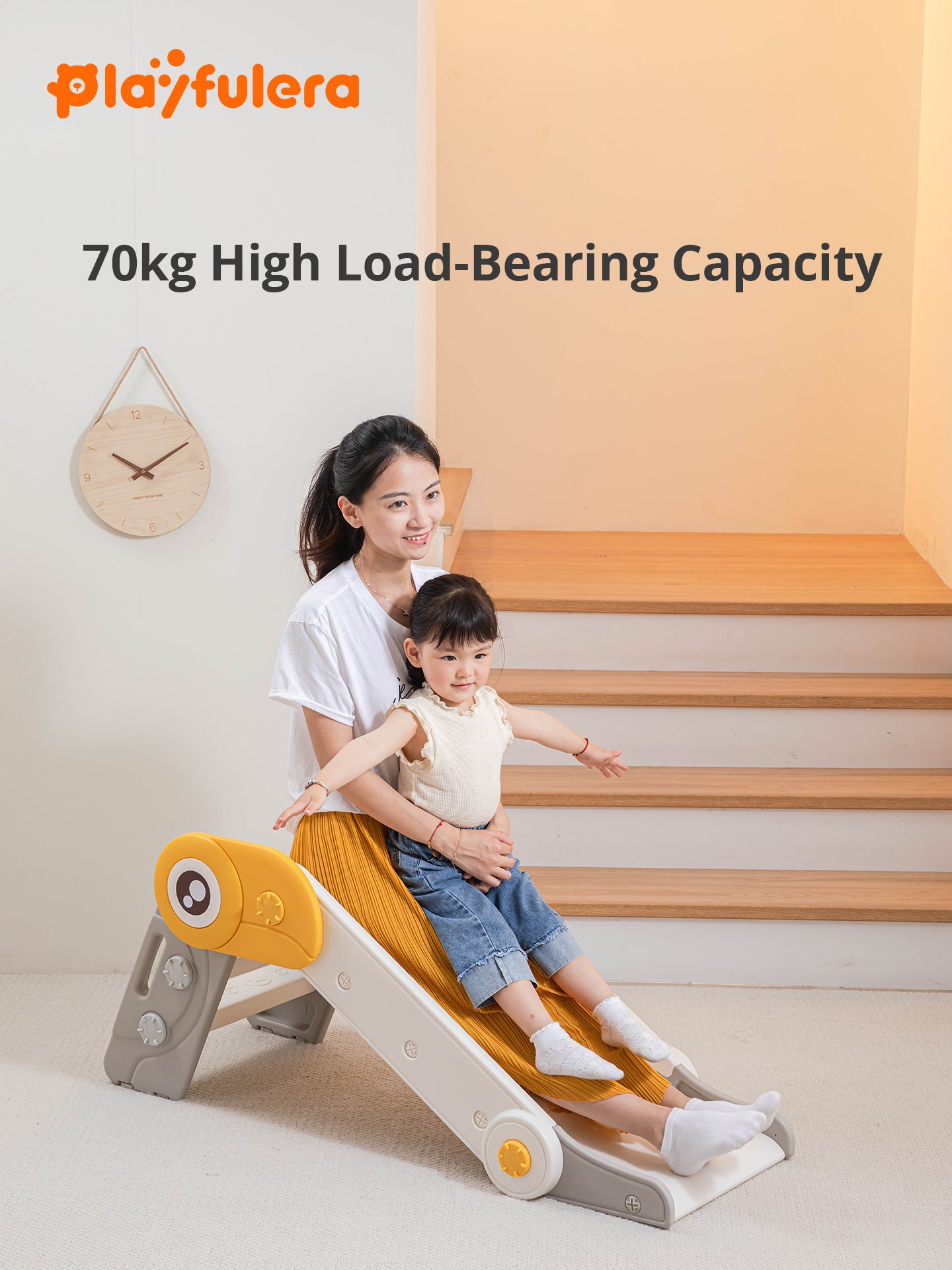 Toucan-Shaped Kids Indoor Slide for Ages 1-6 - Foldable Easy Storage - Image 5