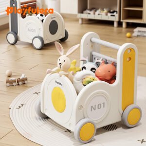 4-in-1 Thomas Train Baby Walker Wagon - Multi-Functional Push Toy with Storage for Toddlers