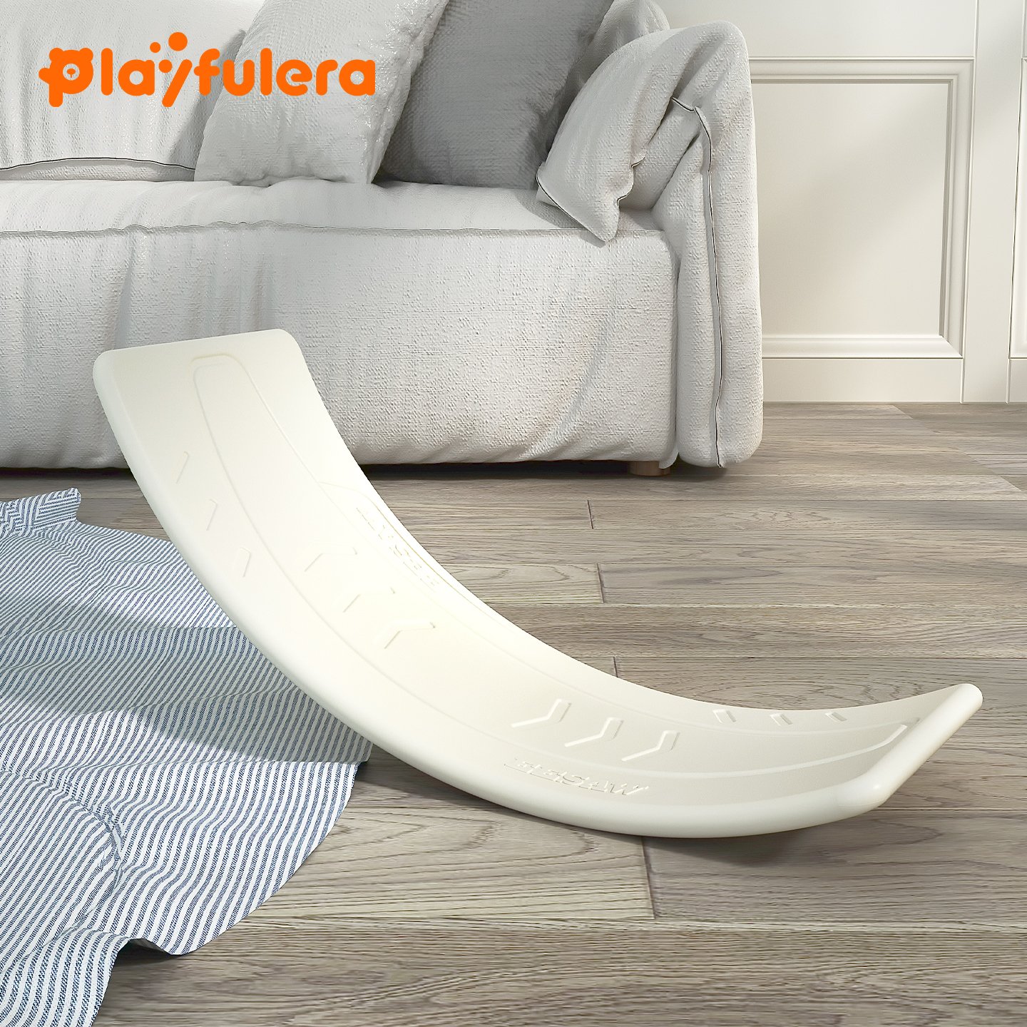 Kids Single-Person Seesaw with Surfing Prints - 7 Colors, Open-Ended Toy (Table/Balance Beam/Yoga Board)