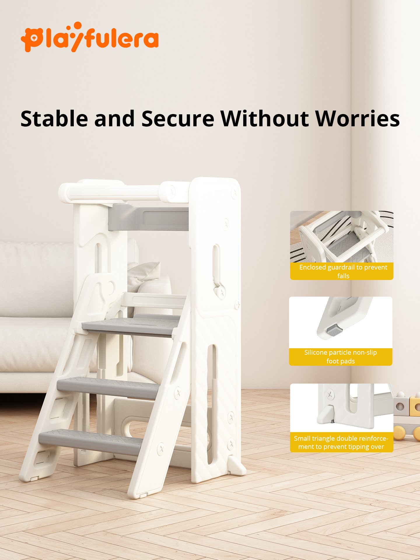 Foldable Toddler Step Stool Ladder