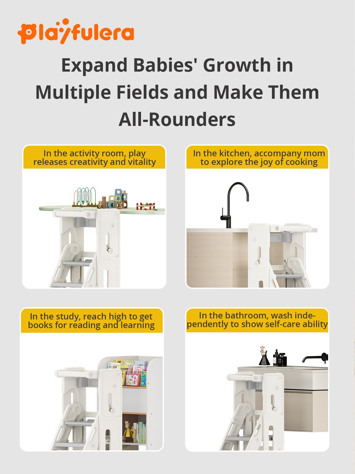 Foldable Toddler Step Stool Ladder